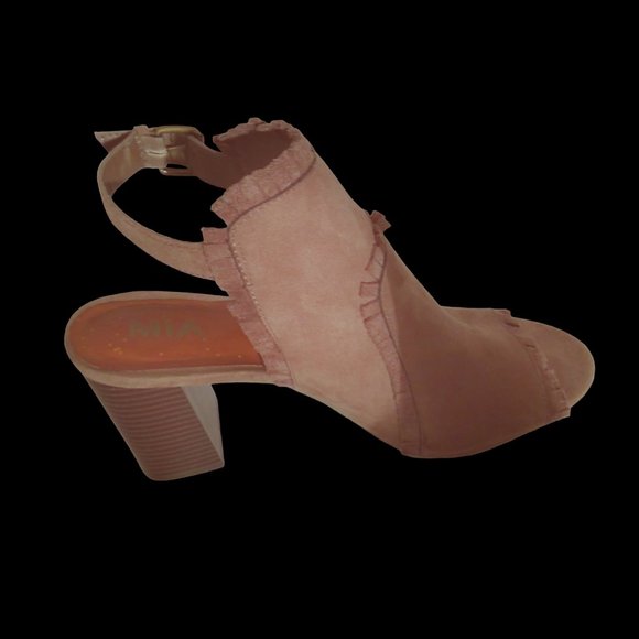 MIA Urban Open Toe Sling Back Block Heel Size 9.5,  Women's Shoes, Stacked Heel - Picture 4 of 12